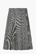 PLEATED SILK SKIRT