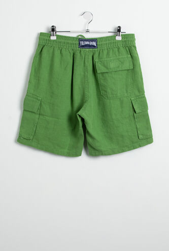 Linen Cargo Shorts