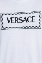 T-SHIRT COMPACT COTTON JERSEY FABRIC + VERSACE LABEL LOGO EMBROIDERY