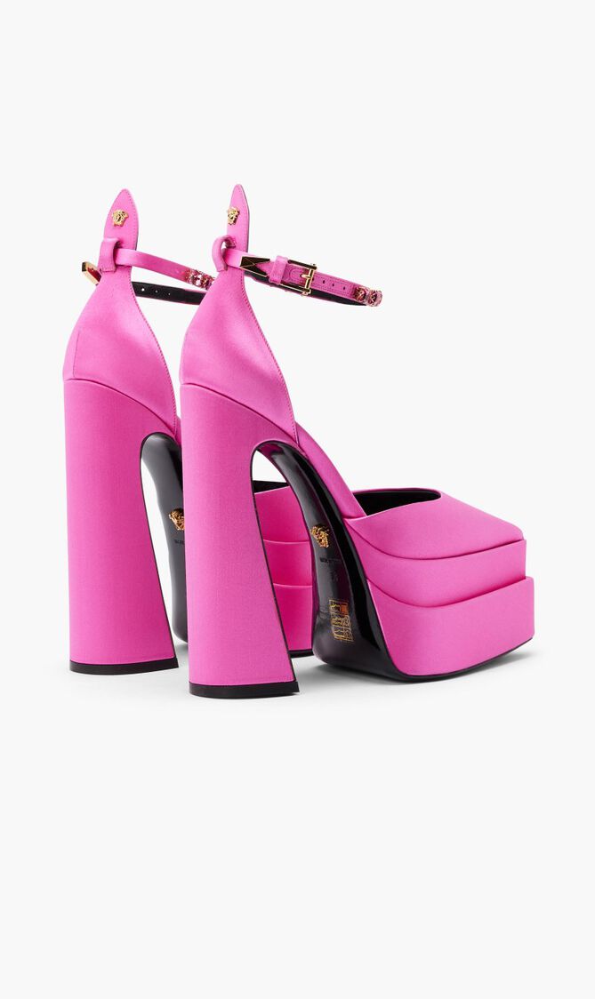 Platform Sandals Aevitas Mary Jane Pointed 160 Satin Crys