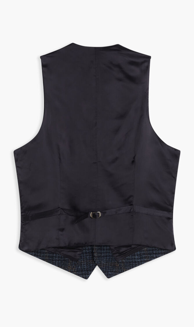 Checkered Texture Waistcoat