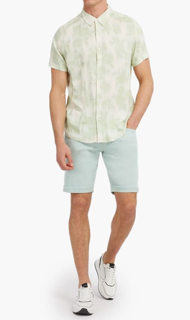 SS ECO RAYON SHADOW BOX SHIRT