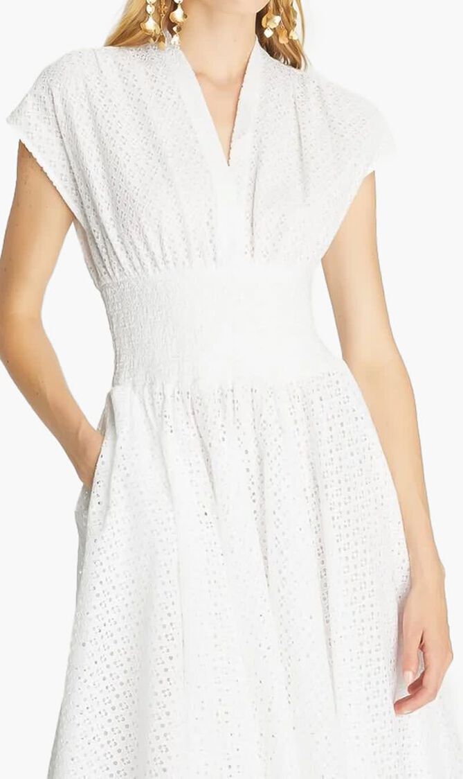 COTTON EYELET DRESS