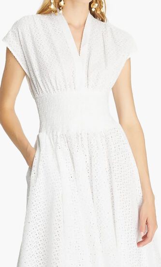 COTTON EYELET DRESS