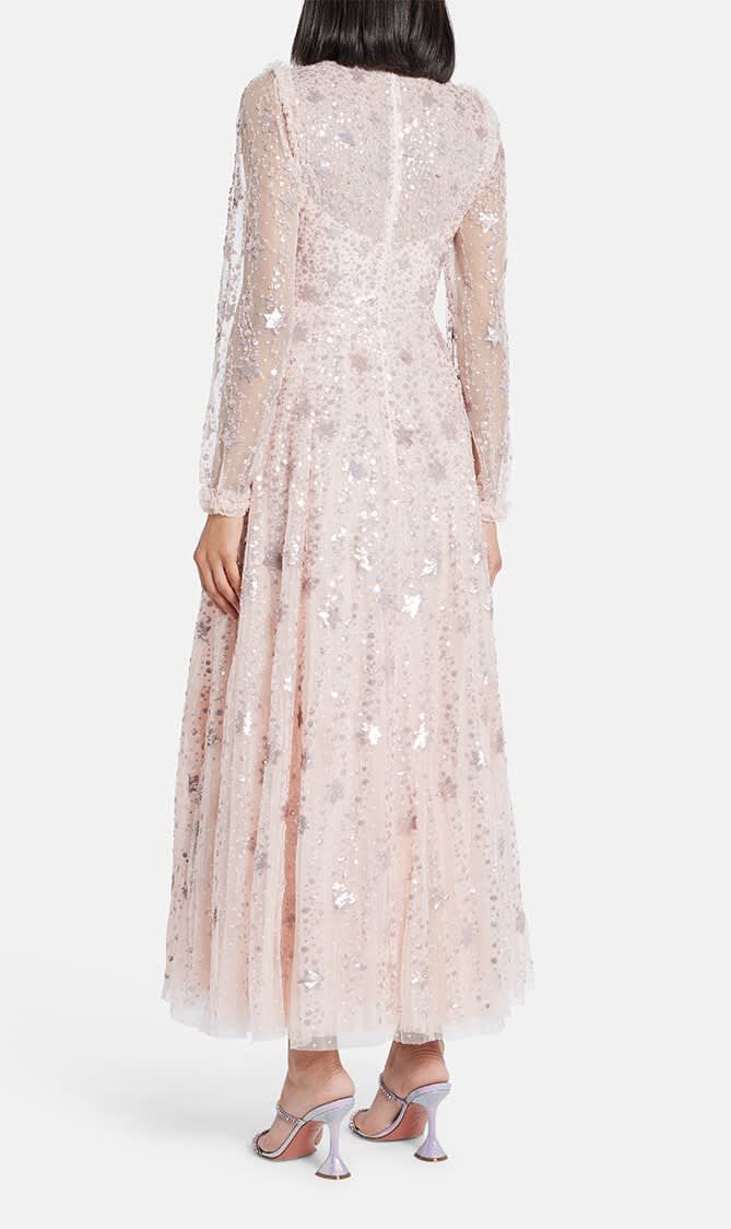 SHOOTING STARS LONG SLEEVE ANKLE GOWN