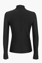 Texture Mock Neck Top