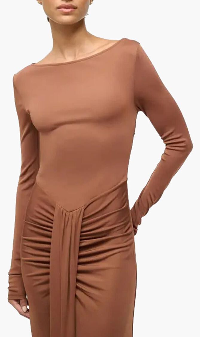 Gres Waterfall Ruffle Dress