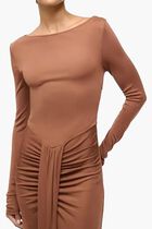 Gres Waterfall Ruffle Dress