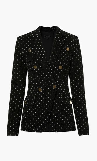 Metallic Polka Dot Blazer