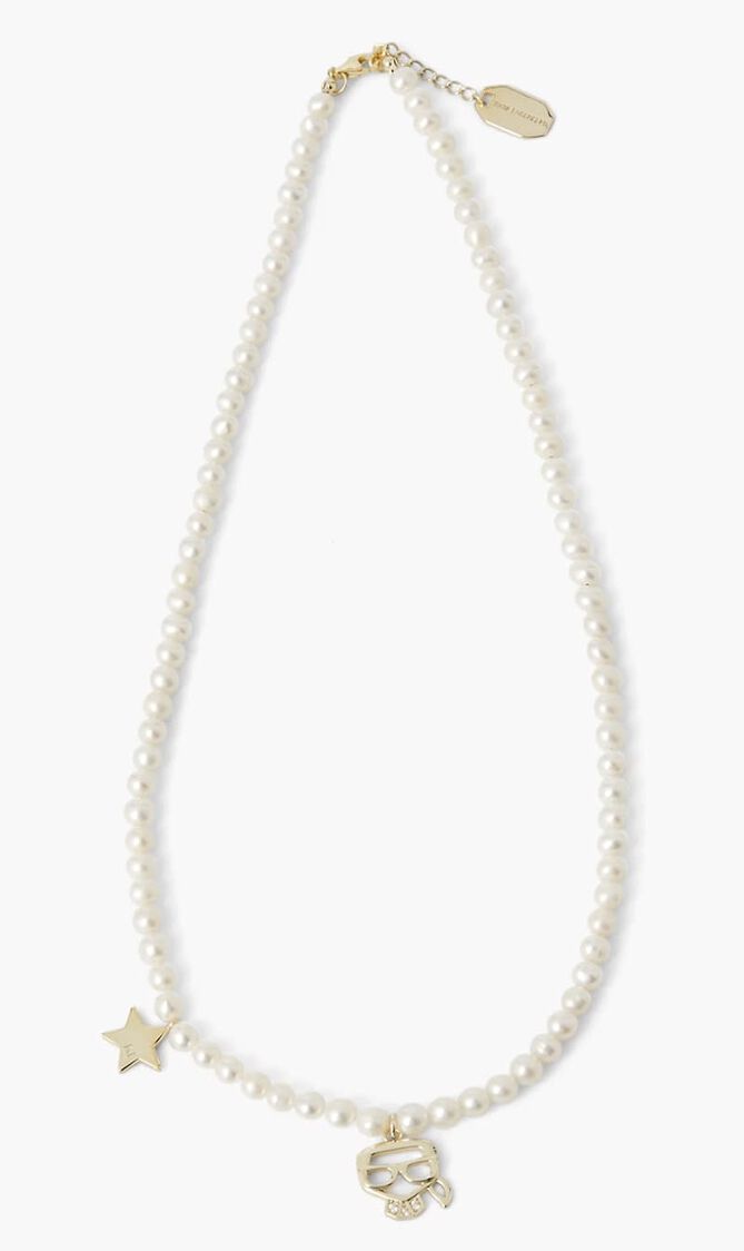 K/IKONIK PEARLS KARL NECKLACE