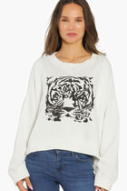 Tiger Head Crop Sweatshirt