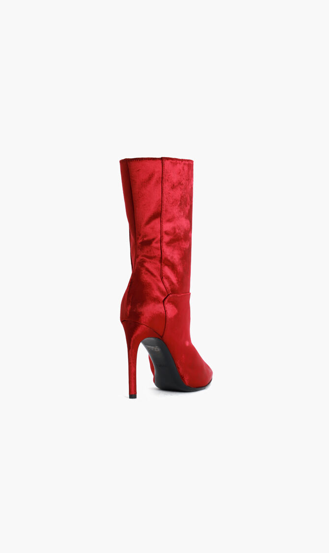 Velvet Pointed Toe Boots