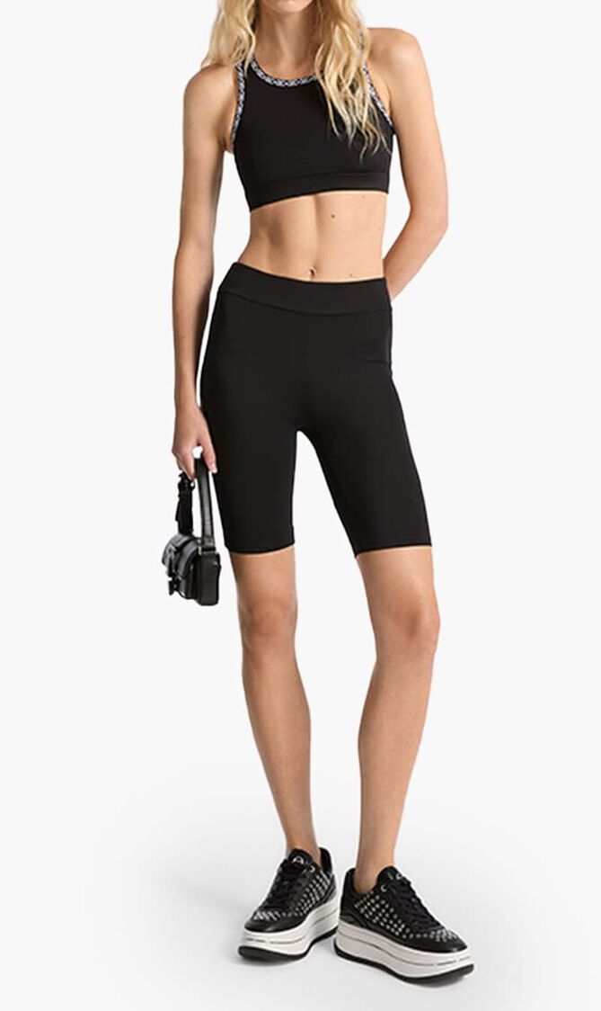 Logo Tape Stretch Biker Shorts