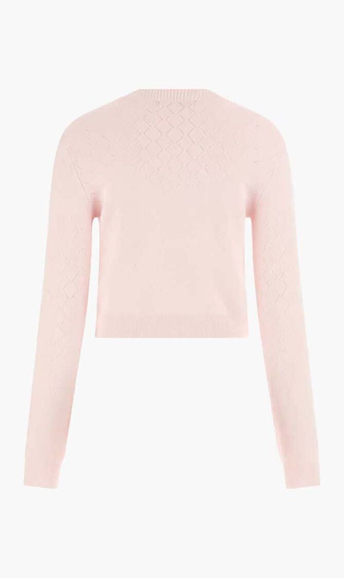 Open Knit Cropped Cardigan Sweater