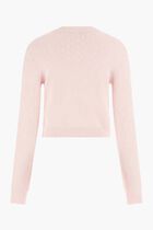 Open Knit Cropped Cardigan Sweater