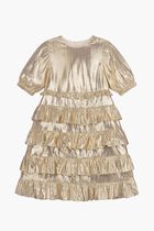 GOLD METALLIC FRILL DRESS