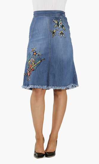 Jamille Brode Deluxe Denim Skirt