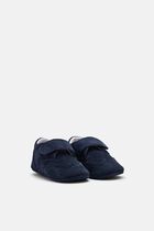 SUEDE LEATHER SINGLE STRAP VELCRO BROGUES