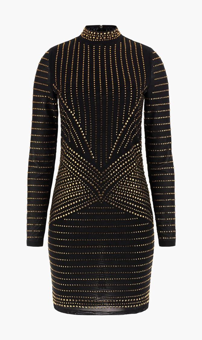 Rhinestone Mini Dress