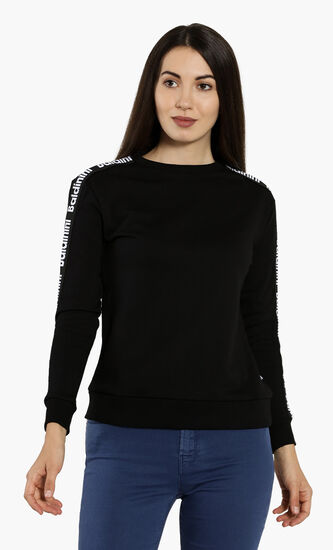 Logo Tape Sleeves Sweatshirt