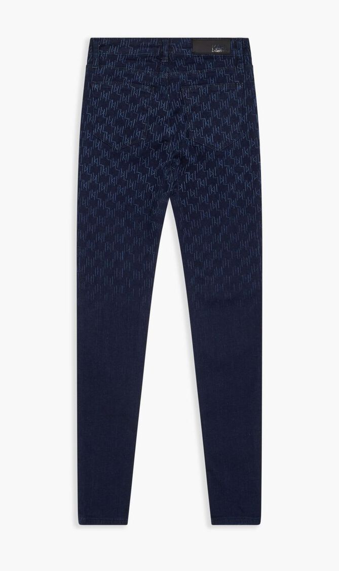 MONOGRAM SKINNY DENIM PANTS