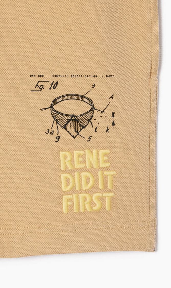 Double-Face Printed Pique Jogger Shorts