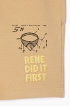 Double-Face Printed Pique Jogger Shorts