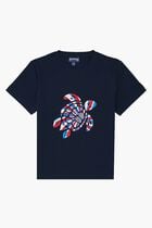 Placed Embroidered Turtle T Shirt