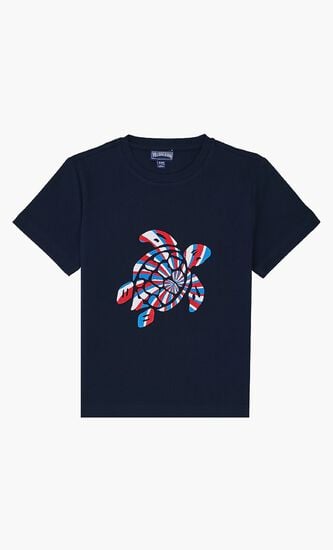 Placed Embroidered Turtle T Shirt