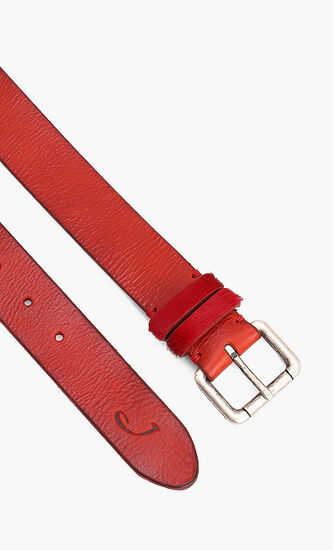 Grained Leather Belt
