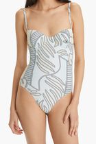 Printed Underwire Bikini One-Piece