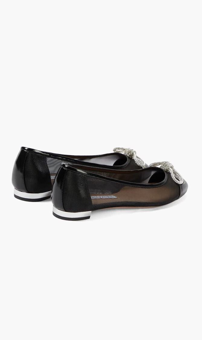 Parisina Bow Detail Mesh Ballet Flats