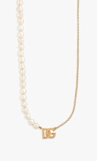 Link Necklace with Pearls
