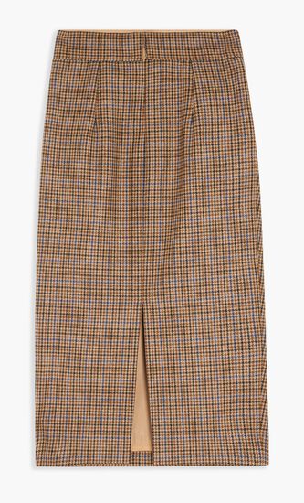 AVP WOOL CAMEL MIDI SKIRT