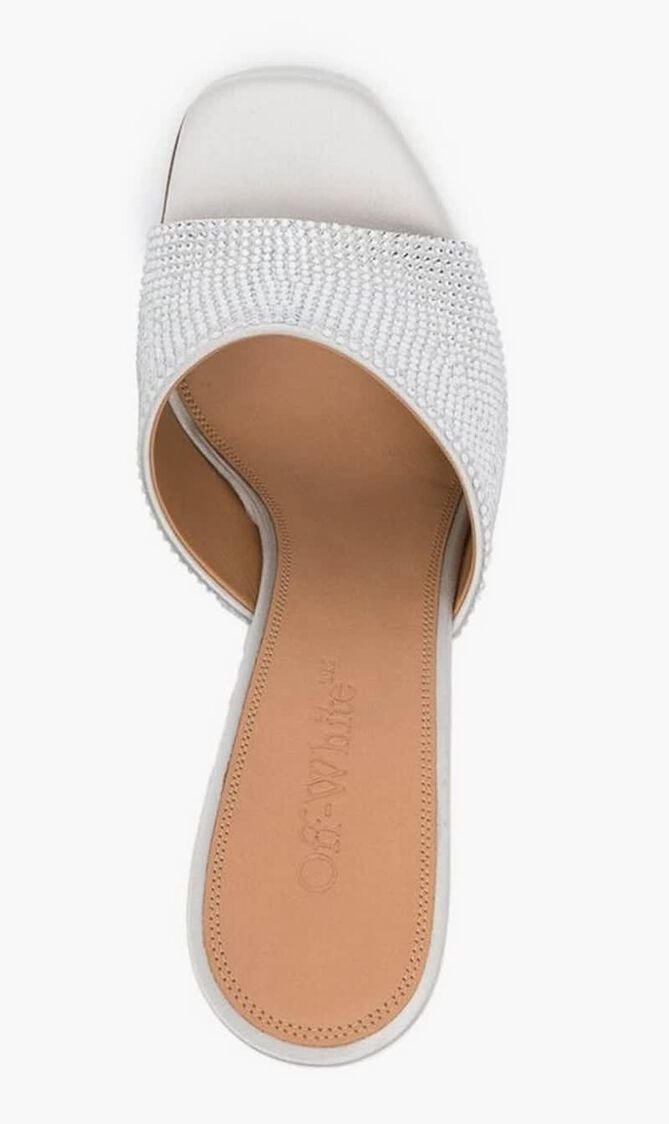 SHINY HIGH ALLEN SATIN MULE GREY SILVER SHINY HIGH ALLEN SATIN MULE GREY SILVER