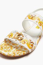 Majolica Print Calfskin Sandals