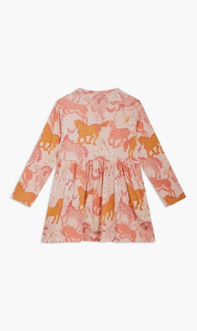Long Sleeve Horse Print Dress