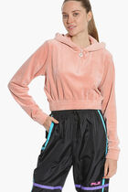 Aaral Velour Crop Hoodie