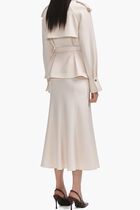 CREAM TWILL MIDI DRESS
