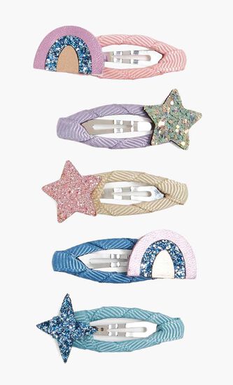 Rainbow and Star Mini Clips
