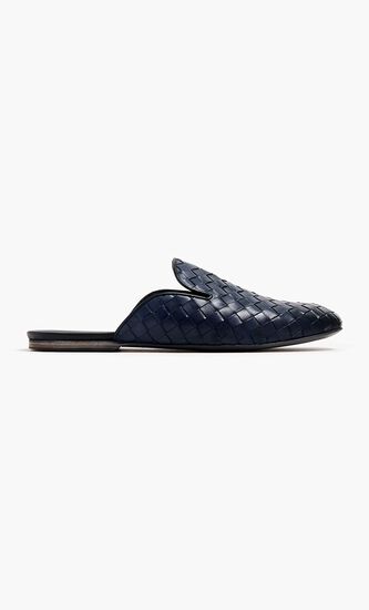 Backless Woven Slippers