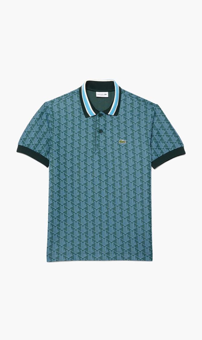 Classic Fit Monogram Jacquard Polo Shirt