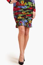 BOLDLY BLOOMING GATHERED SKIRT