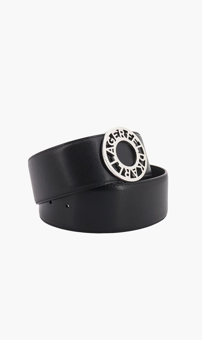Disk Logo Buckled Belt