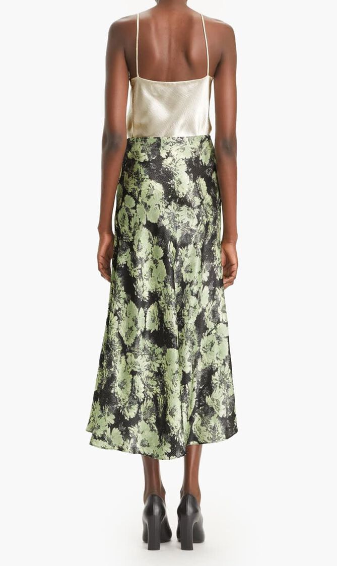 Printed Satin Skirt