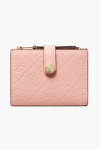 T Monogram Leather Bi-fold Wallet