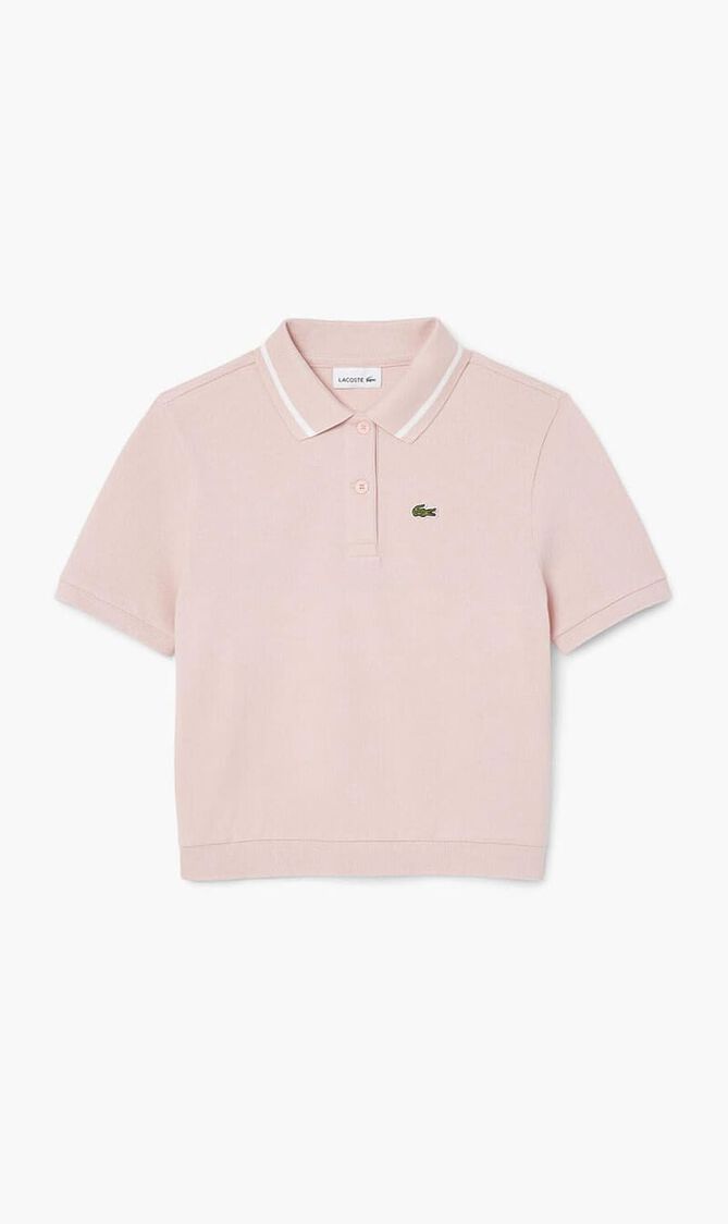 Pleat Back Petit Pique Polo Shirt
