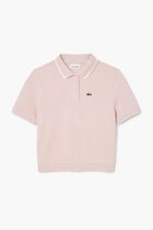 Pleat Back Petit Pique Polo Shirt