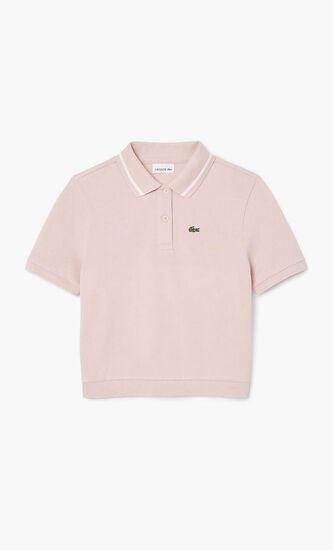 Pleat Back Petit Pique Polo Shirt