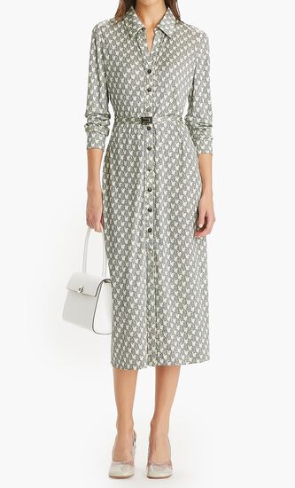 PRINTED VISCOSE SHIRTDRESS